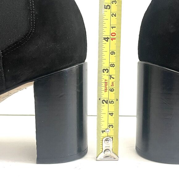 rag & bone 39/39.5 Women’s Black Suede Leather Squared Toe Boots Booties *Flaw - Picture 8 of 12